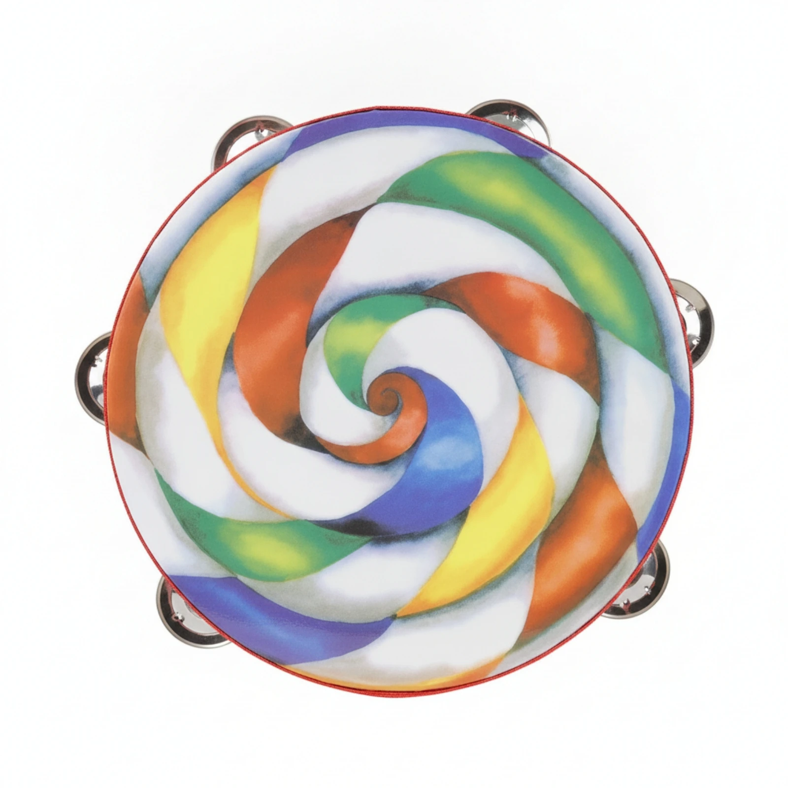 Hand Tambourine Swirl-Pattern  - Tambourine Hand Drum 评论和价格