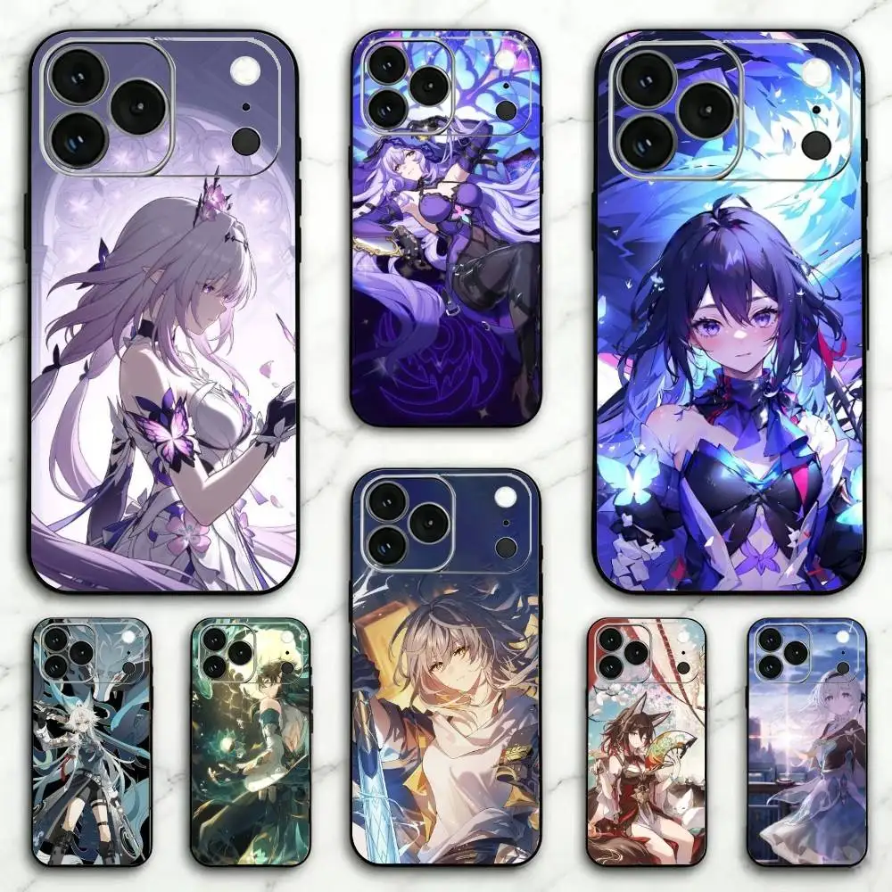 

Hot Game Honkai Star Rail Phone Case For iPhone 17,16,15,14,13,12,11 Plus,Pro Max,XS,Soft Silicone Black Cover
