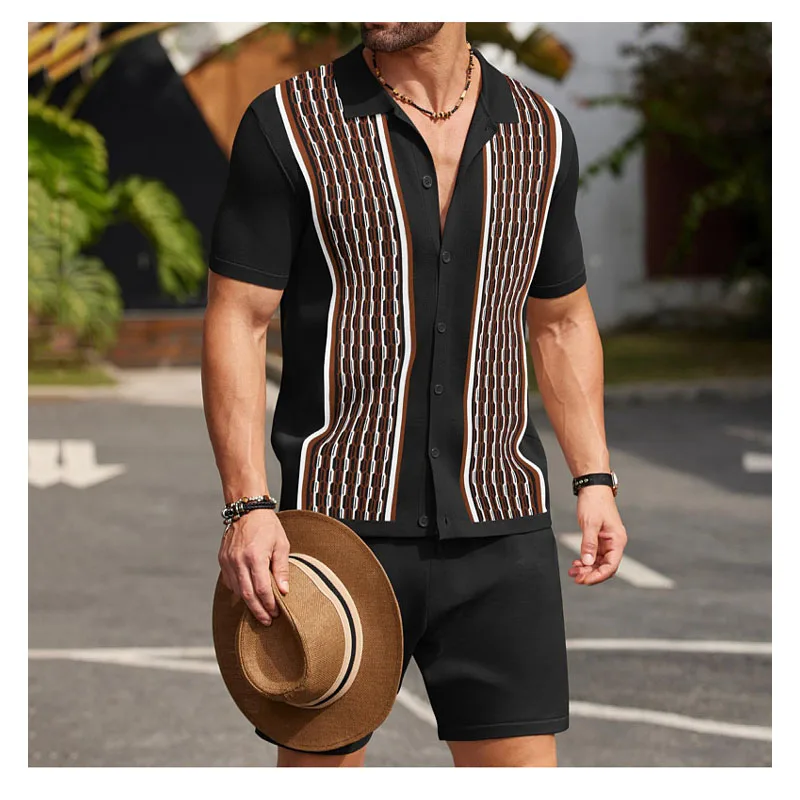 Business Casual Men\'s Suit High Quality Men\'s Two-piece Set Summer Male Ice Silk Short-sleeved Two-piece Set Men\'s Clothing Gym