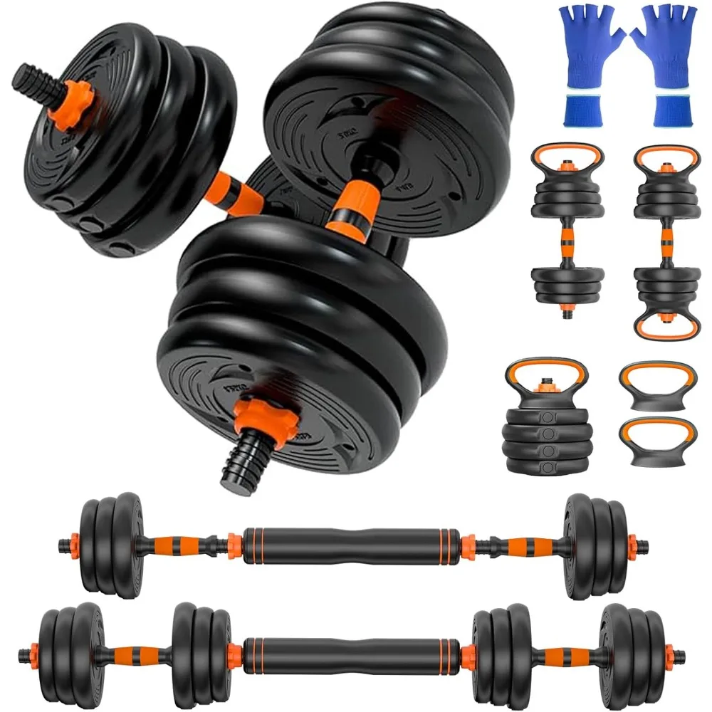 Adjustable Dumbbells Weights Set 44lbs for Indoor Workout Dumbbell Weight Barbell Perfect for Bodybuilding Fitness Freight free