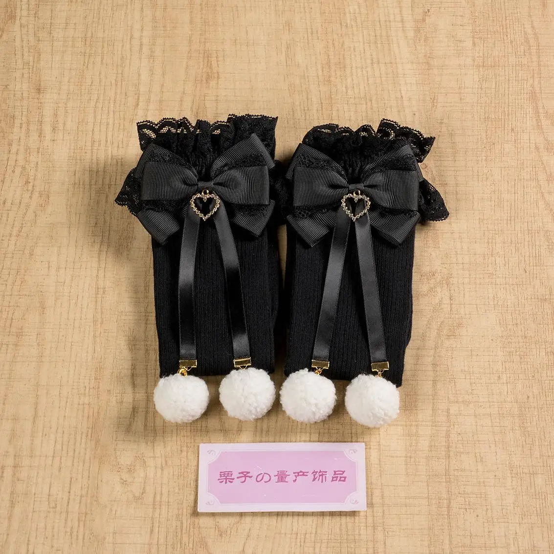 ロリータレースニーハイソックスJKボウノットコットンロングソックス女性スイートキュートカワイイガールプリンセス原宿ファッションガールズギフト