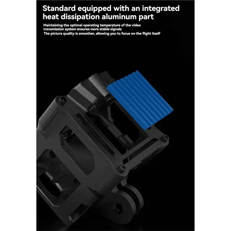 [NEW A09R!】 Aluminum Alloy Camera Mount For DJI O4 Pro- PETG 3D-Printed Modified Parts Integrated Heat Sink