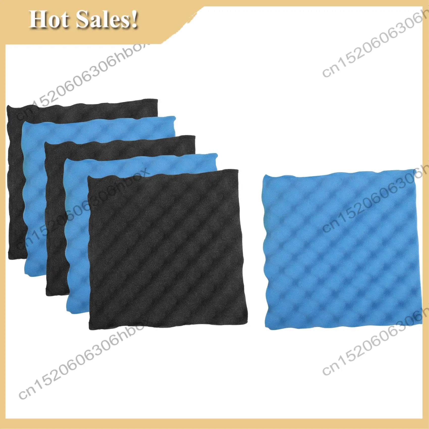 - HARAPAN 6 Pak Busa Peti Telur Hitam + Biru/Arang Ubin Akustik Panel Busa Kedap Suara Isolasi Suara Busa Kedap Suara Pa