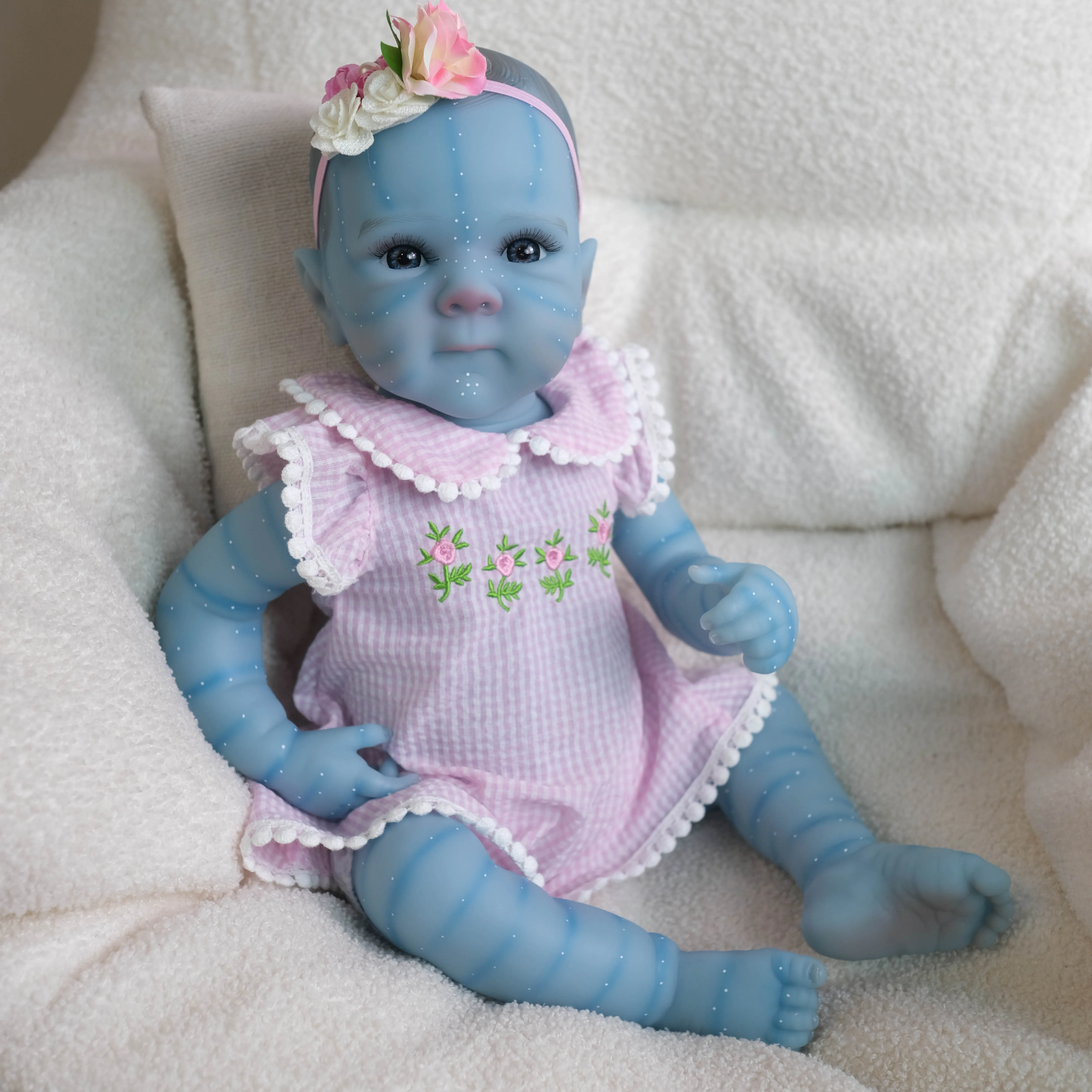 

NPK 18'' Handmade Hand Painte Full Vinyl Body Bettie 3D Skin with Visible Veins Multiple Layers Painting Lifelike Reborn Doll