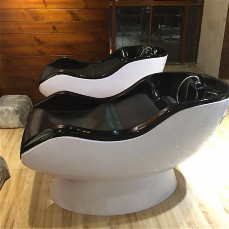 Chaise de shampoing pour salon de coiffure, salon de coiffure japonais, lit de rinçage assis, demi-couché