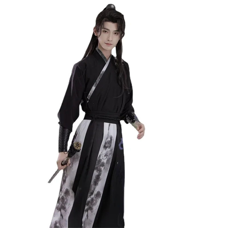 Traditional Chinese Clothing Hanfu Dress Male Swordsman Folk Dress Ancient Han Dynasty Oriental Dance Costumes Halloween Outfits