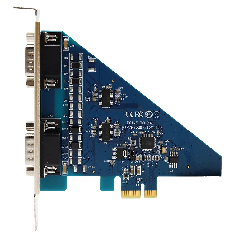 

UOTEK Высокоскоростной Переходник PCI-E в USB-карту, 2 порта RS232 в PCIE, адаптер DB9 COM