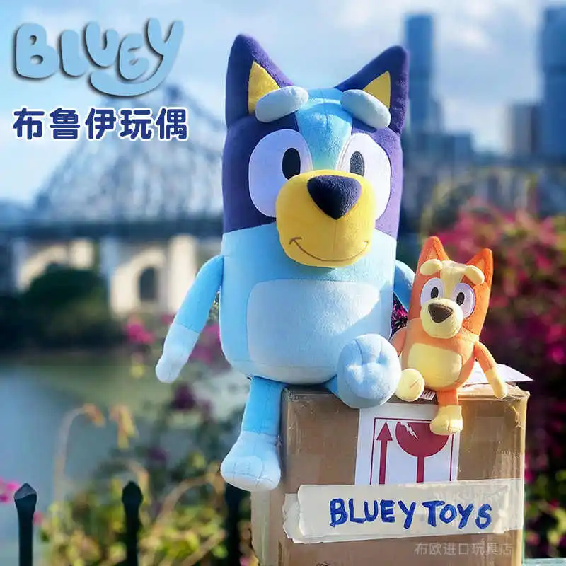 Hot New 17/28/40cm Bluey & Bingo Family Plush Toys - Cartoon Dog Animals Stuffed Soft Plush Dolls Birthday & Christmas Gifts Toy