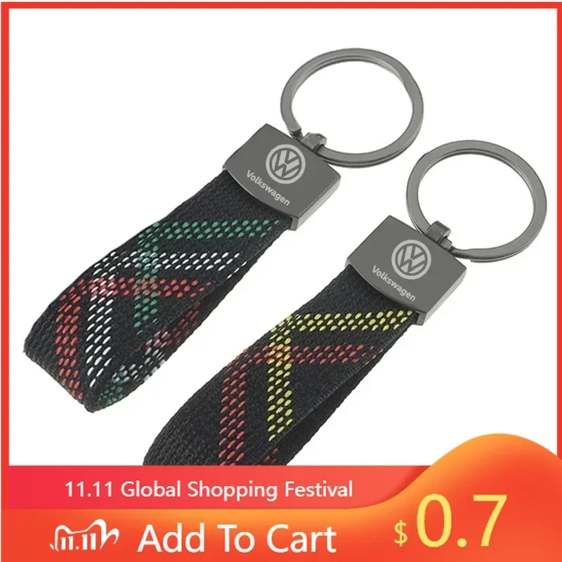 

For VW 2025 Hot Car Keyring Key Rings Pendant Metal Logo Key Chains for Volkswagen Golf Passat Touareg Sagitar Tiguan Polo Santa