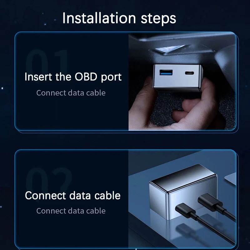 1Pc OBD Plug for Tesla Model 3 Y X S Ports Extender Phone PD Fast Charging USB Type-C Dual Heads Wall Adapter 2021-24 Car Ac