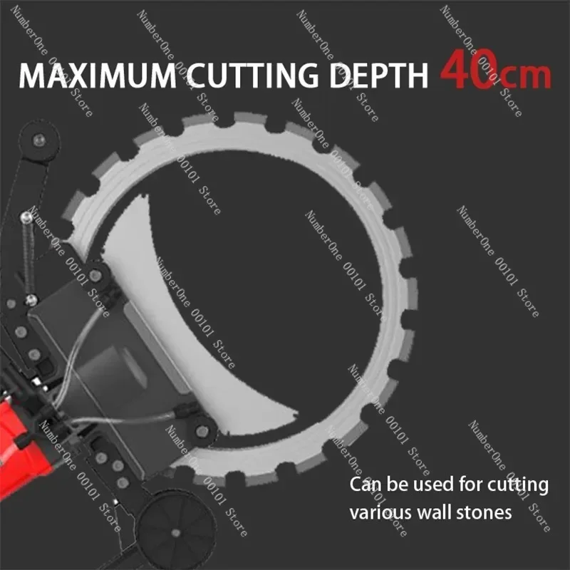 300/400mm Concrete Ring Saw with D-Shaped Ergonomic Handle Electric Wall Cutter for Reinforced Concrete Wet Cutting Work