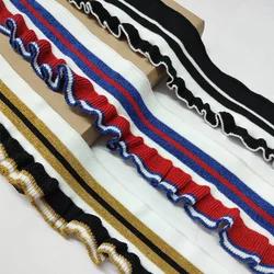 1PCS Stripe Rib Fabric Cotton Elastic Knitted Neckline Cuff Edge Sweater Ruffle Dress Collar Cuffs Hem Bottom Ribbed Lace Fabric