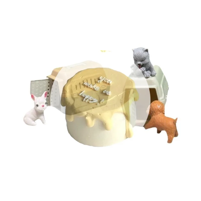 [GT]2/4 pezzi realistici mini gabbia per cani e gatti con porta casa delle bambole in miniatura casa per animali domestici per accessori per bambole mini animali domestici Habitat