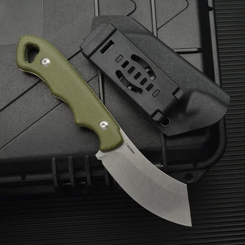 

Small Survival Knife Sharp 14c28n Steel Full Tang Fixed Blade Knife Outdoor Portable Flax Handle Camping Knives Hunting EDC Tool