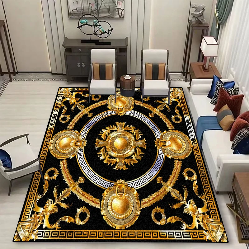 European Style Luxury Carpets for Living Room Decoration Home Large Area Rugs 200x300 Bedroom Lounge Non-slip Mats Customizable