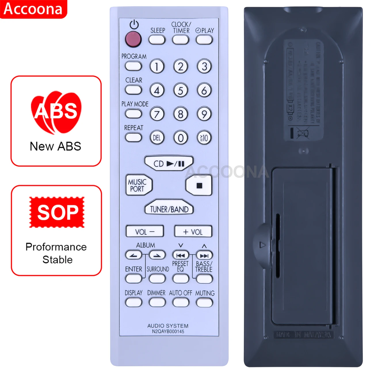 Remote Control For Panasonic N2QAYB000145 SC-PM4DB CD Stereo Audio System