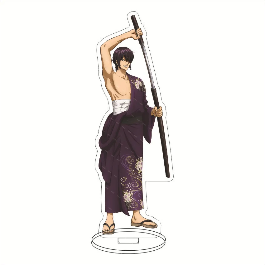 15cm Japan Anime Stand Figure Model Plate Cosplay Decoration GINTAMA Kagura Sadaharu Shimura Shinpachi Kagura Acrylic