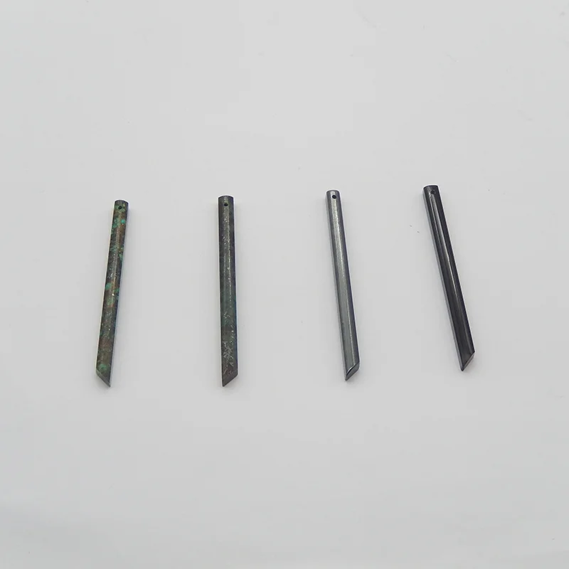 4PCS Natural Obsidian Hematite African Turquoise Long Strip Earrings Beads for Jewelry Making, Handmade Natural stones beads