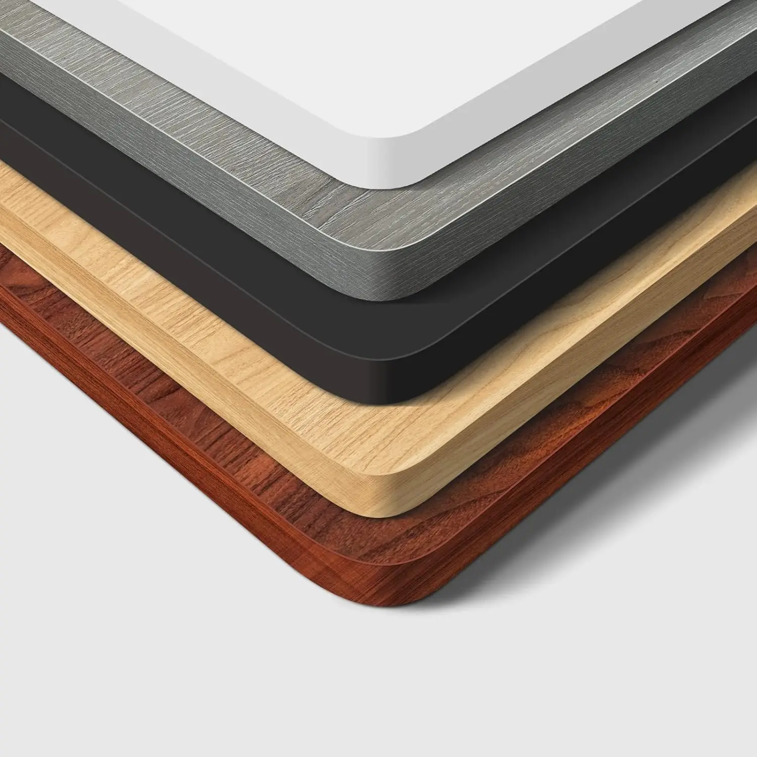 Mahogany Rectangular Conference Table Top, 100x60 cm, 2.5 cm Thick Particle Board, Indoor Use, Includes Mounting Hardware