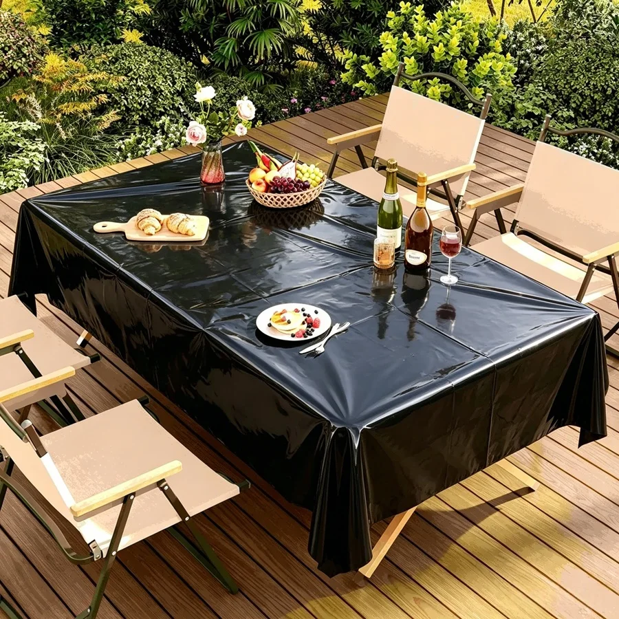 Outdoor Table Chair Thin Cover Waterproof Rainproof Oilproof Stain Resistant Courtyard Plastic PVC Sturdy Durable Wash-free