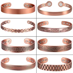 99.99% Pure Copper Magnetic Bracelets for Men Women Ultra Strength Magnetic Bangles 3500 Gauss Neodymium Magnets Wholesale