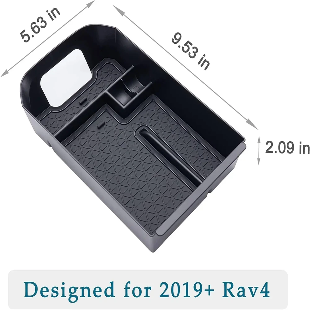 

Center Console Tray Organizer For Toyota RAV4 Accessories 2019-2024 and for 2021-2024 RAV4 Solid ABS Prime Armrest Storage Box