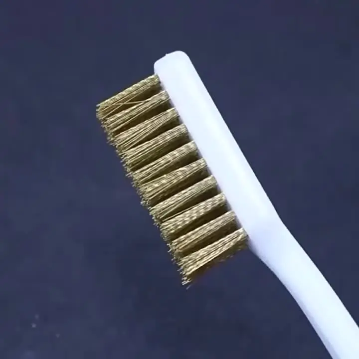 1/3/5pcs Mini copper plating Brass Wire Brush Set for Paint & Rust Removal Industrial Metal Polishing Burr Cleaning Tool