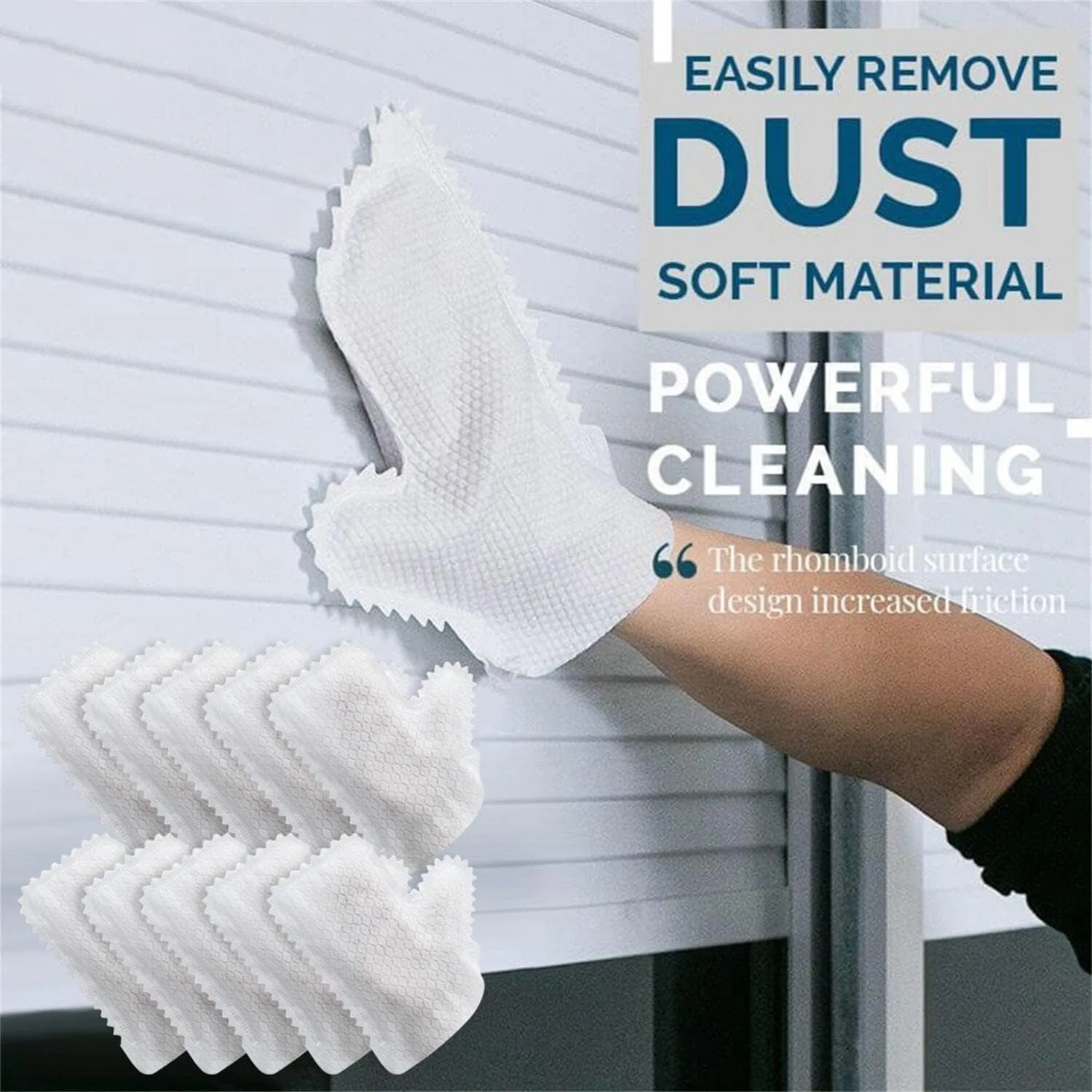 30 Pcs Home Dust Removal Gloves, Non Woven Gloves, Dry And Wet Dual-Purpose Cloth, Household Dishwashing And Dust Removal Cloth,Microfiber Fish Scale Cleaning Duster Glove, Disposable Cloth Gloves