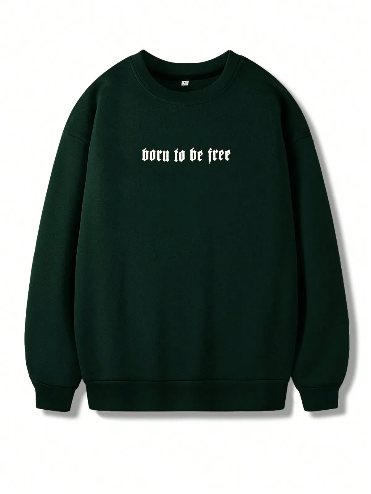 سويت شيرت كاجوال أنيق برقبة دائرية وأكمام طويلة للرجال مع طباعة شخصية وتصميم بسيط مناسب لغطاء رأس رياضي خارجي #3