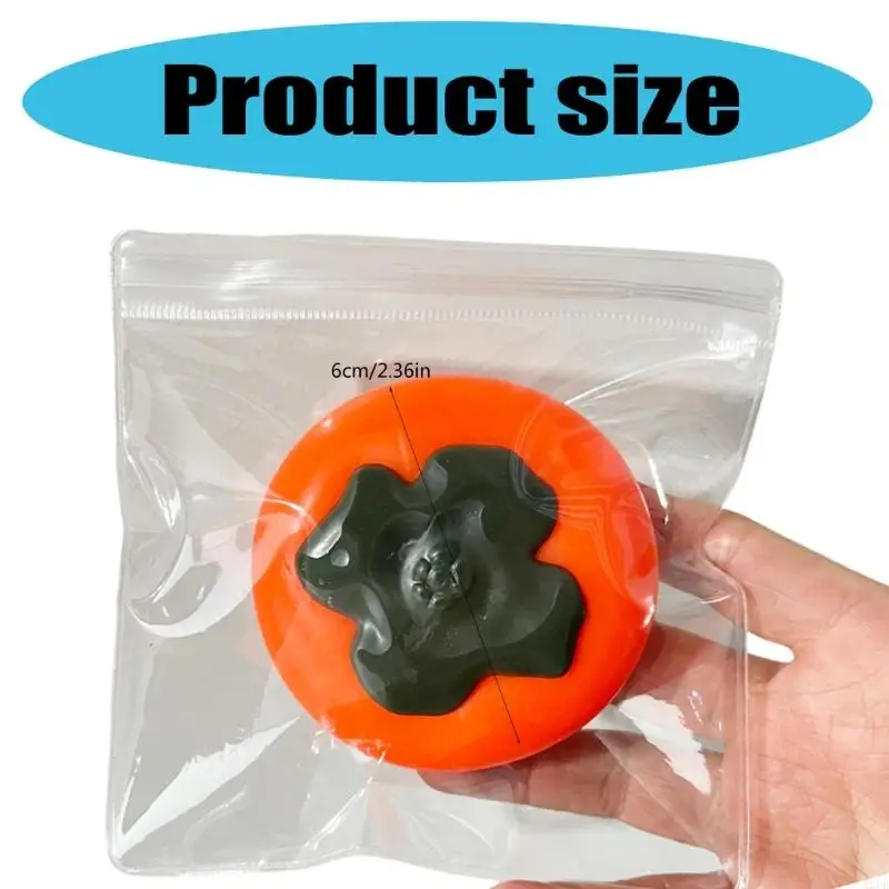 REALISTA REALISTA Persimmón Spree Stress Bola Sensorial Descomprimiendo juguete con juguete seguro ascenso lento para niños