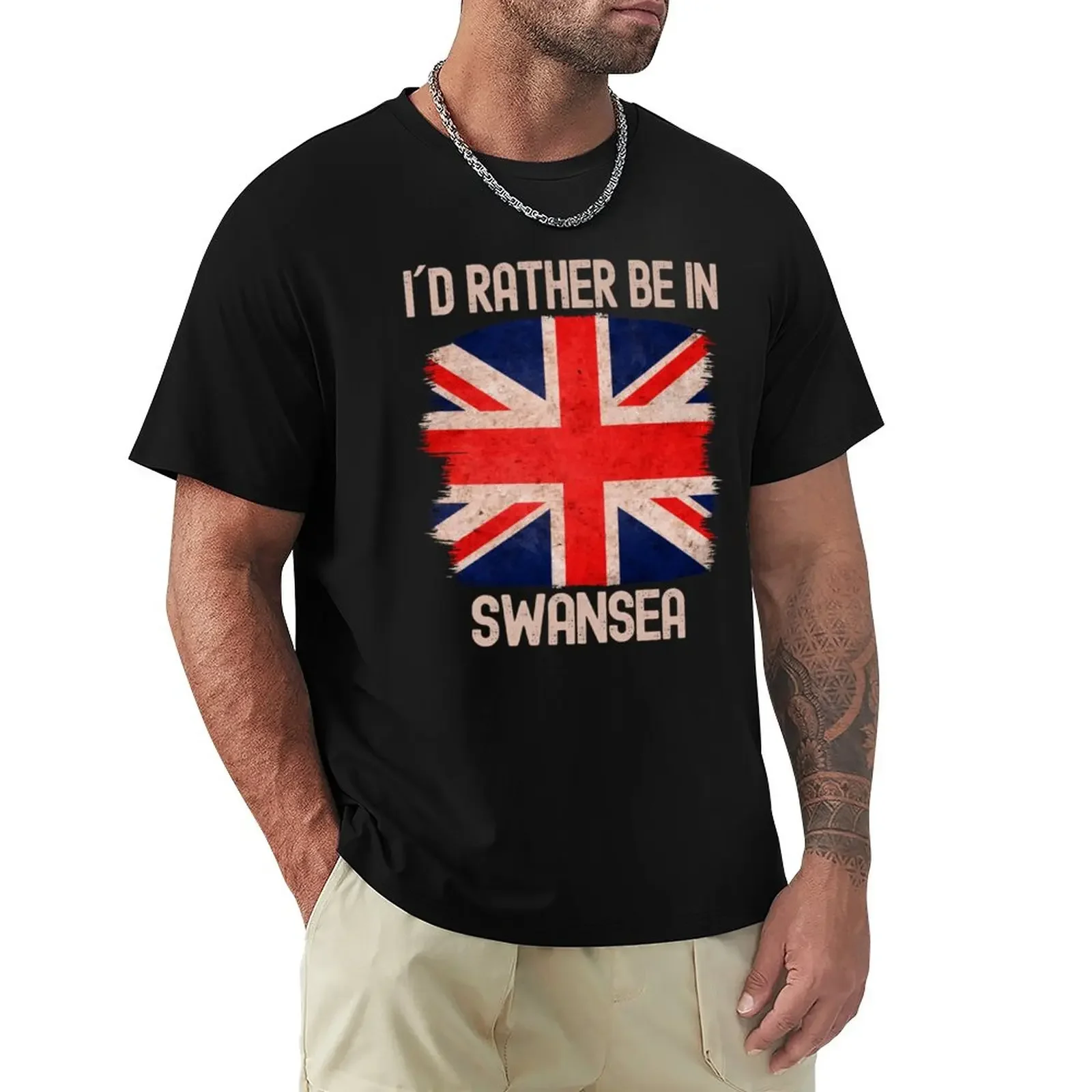 

I Would Rather Be In Swansea city T-Shirt vintage clothes oversizeds plain oversized t shirt men