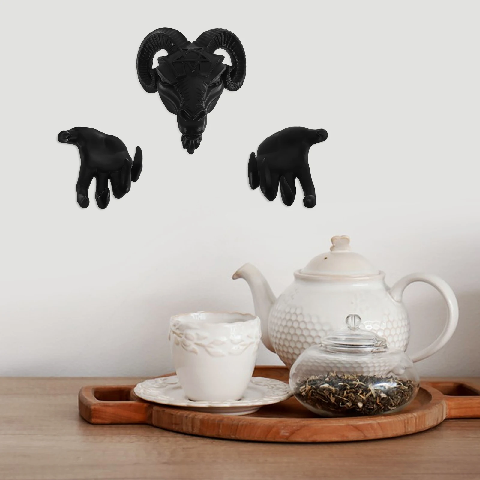 

Head Sheep Hanging Decoration Halloween Decorations Indoor Hand Sculpture Resin