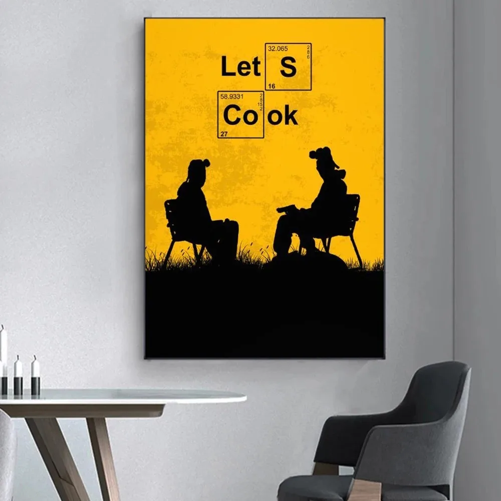 Hot Classic Crime TV Breaking Bad Game Posters Canvas Painting Lets Cook Prints Wall Art Pictures Gifts Modern Living Room Decor