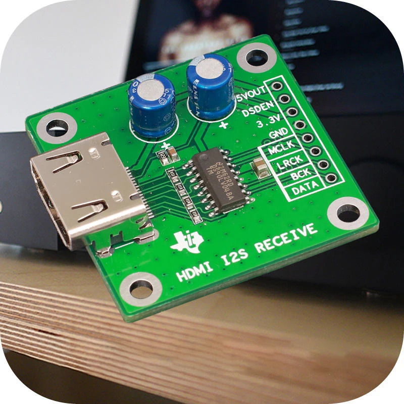 Совместимая с HDMI платой приемника I2S. Плата передатчика, совместимая с I2S на HDMI. Дифференциальная плата преобразования сигнала I2S. ЦАП-декодер.