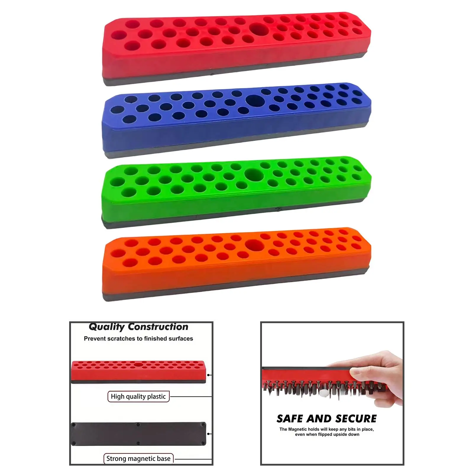 Scaffale portaoggetti porta punte esagonale a 43 fori Organizzatore di classificazione portatile stabile Organizzatore di punte per cacciavite per banchi da lavoro a casa