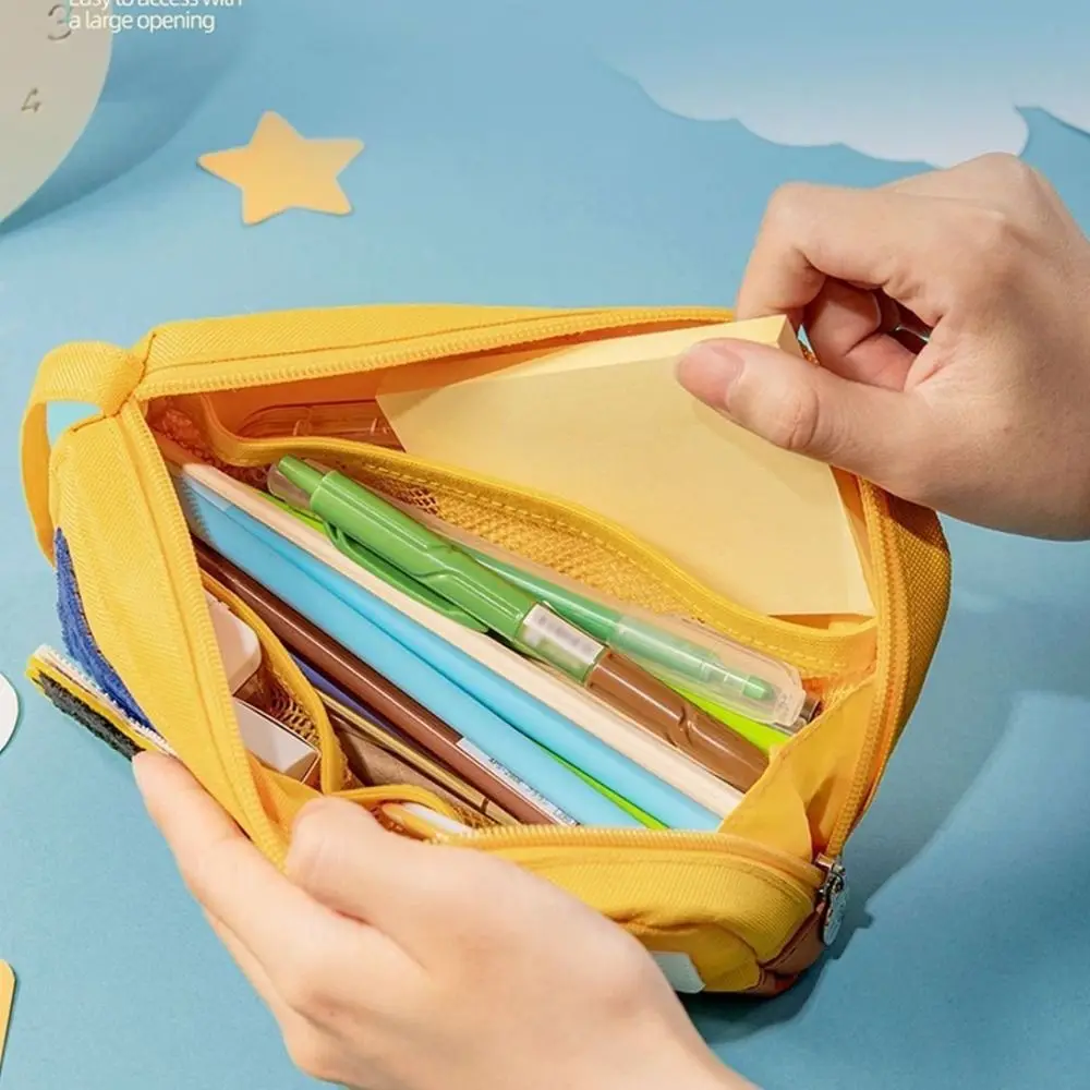 

Kawaii Large Capacity Cat Pencil Case Zipper Desk Organizer Stationery Bag Cartoon Calico Cat Pencil Bag Office Supplies