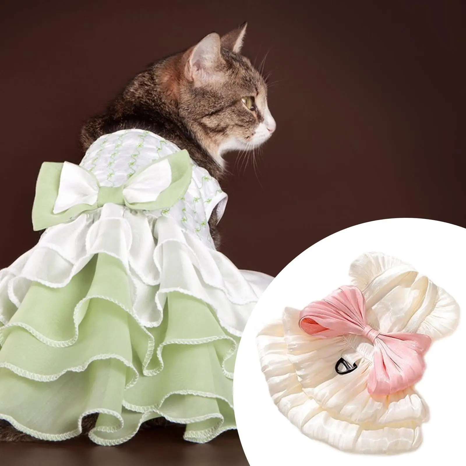 Cat Clothes Summer Pettiskirt Soft Spandex Comfortable Outfit Pet Costume for Indoor Cats Birthday Party