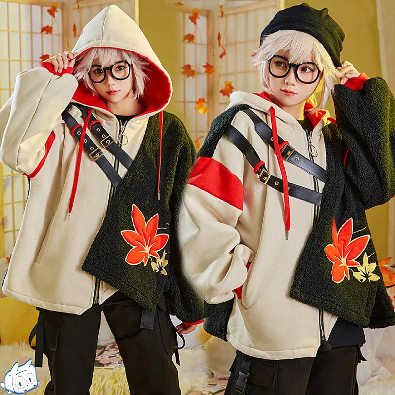 

Game Genshin Impact Rose Kaedehara Kazuha Daily Lamb Cashmere Warm Cashmere Cardigan Sweater Coat Uniform Cosplay Costume S-XL