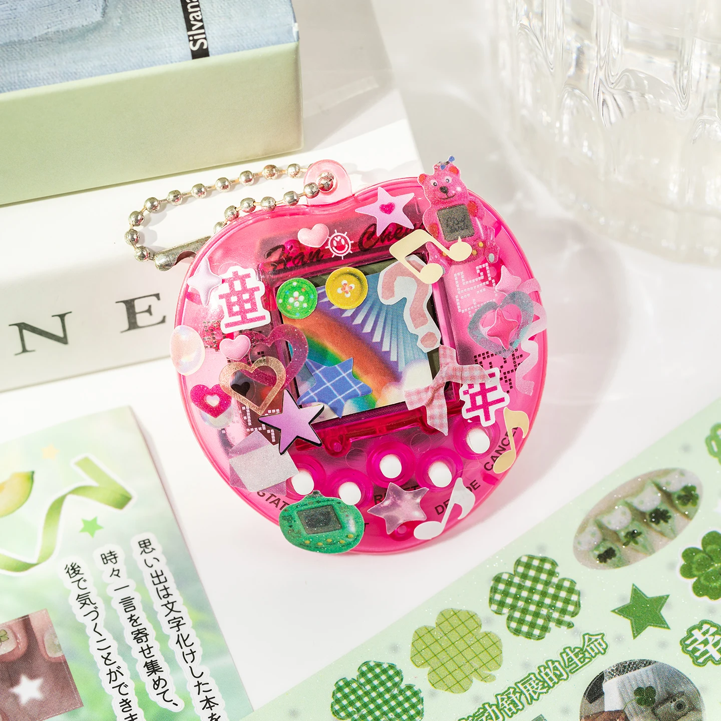 30 pieces/bag Dream Core Wind-Cut Film Coil Sticker Book Handbook Materials DIY Phone Case Decoration Gooka Dairy Album Collage