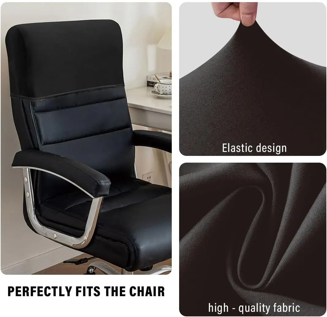 1pc Dustproof Chair Cover, Office Chair Protector, Soft Silk Elastic Backrest Protector, Office Dustproof Head Pillowcase