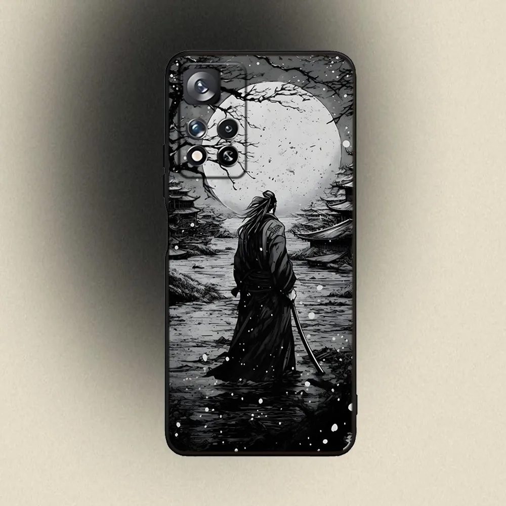 Vagabond Miyamoto M-Musashi Phone Case For Samsung Galaxy A20,A21s,A22,A31,A32,A52,A53,A72,73,A80,A91 Soft Black Cover