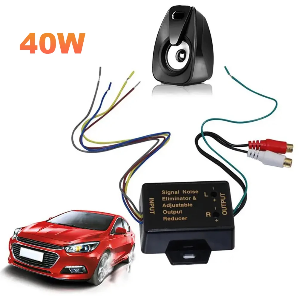 

Car Audio RCA Converter 2 Way HI/LOW Level Converter 12-24V High Level To Low Level Converter 40W Car Speaker Audio Converter