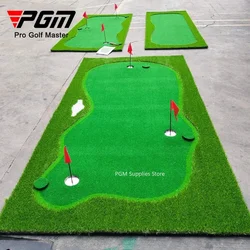 PGM-Polymères d'entraînement pour putter de golf intérieur et extérieur, 3 trous, vert putting pour usage domestique, 100x300cm, GL006