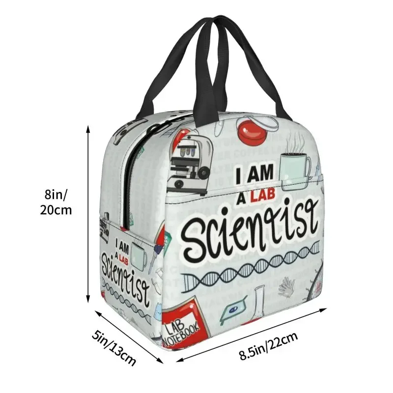 I Am A Scientist Thermal Insulated Lunch Bag Science Physics Chemistry Microbiology Portable Lunch Tote Multifunction Food Box