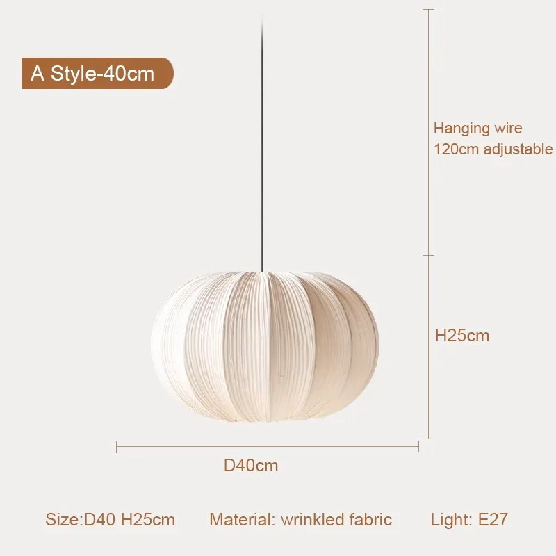 Japanse Wabi Sabi stoffen hanglamp LED beige hanglamp voor woonkamer restaurant vintage stoffen eetkamerverlichting armaturen