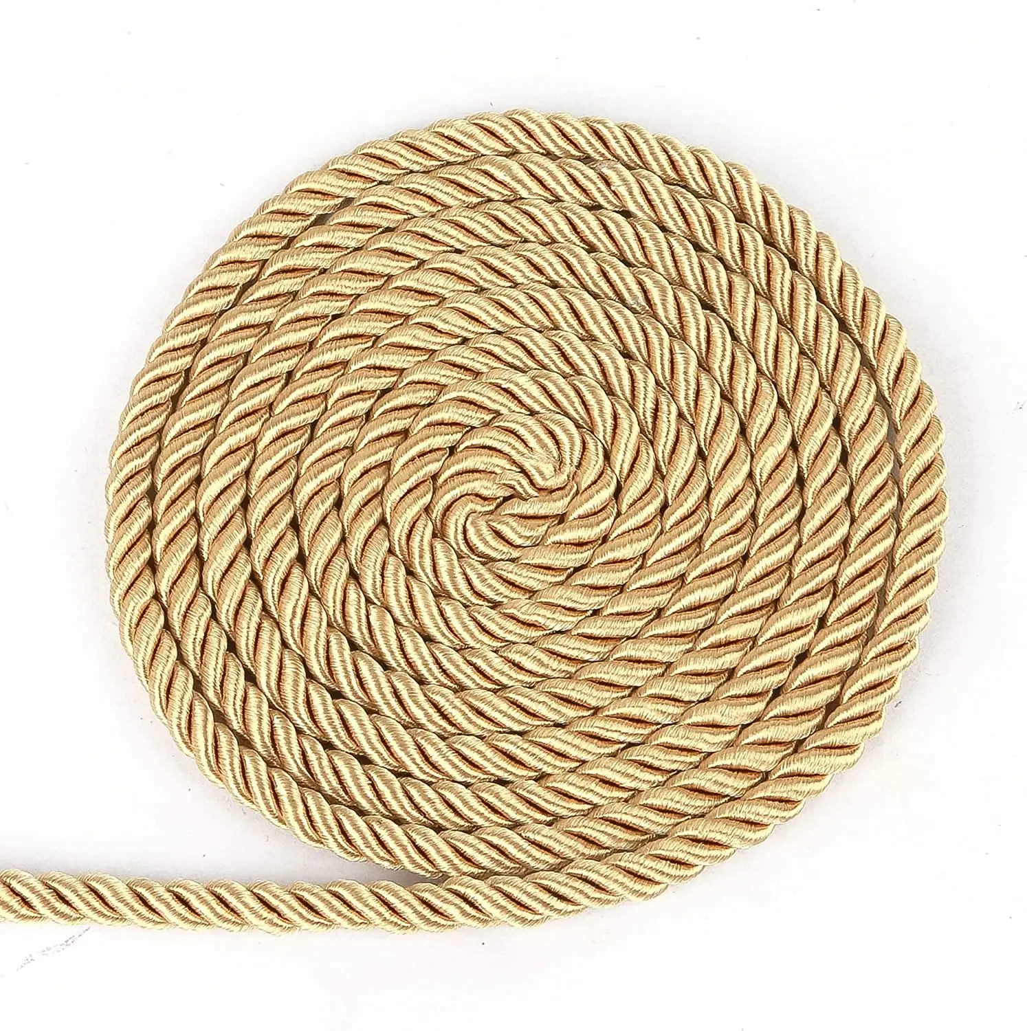 HedongHexi 10Yard Twisted Cord Rope Width 5mm Trim Craft Decorative Polyester Rope Handmade Cording DIY Sewing Lace