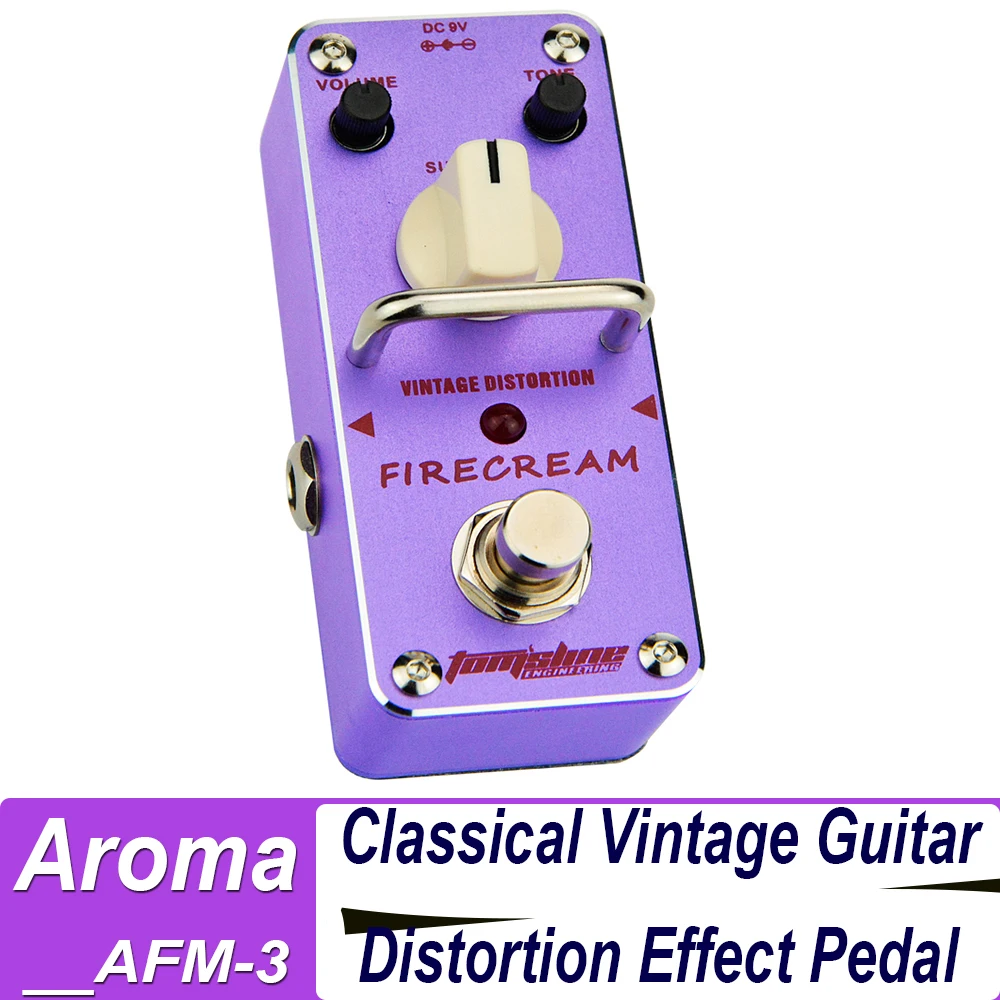 

AROMA AFM-3 Firecream Electric Guitar Effect Pedal Classical Vintage Distortion Effector True Bypass Pedal Guitar Accessory