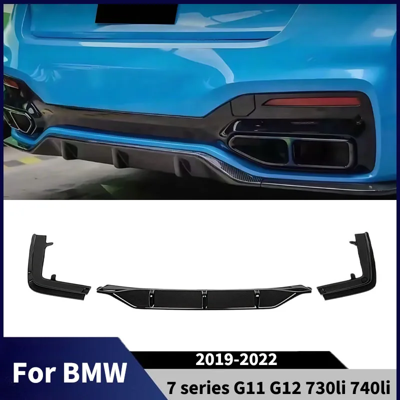 For BMW 7 Series G11 G12 730li 740li 2019-2022 Car Front Bumper Lip Splitter Front Blade Diffuser Automobiles Body Kits Tuning