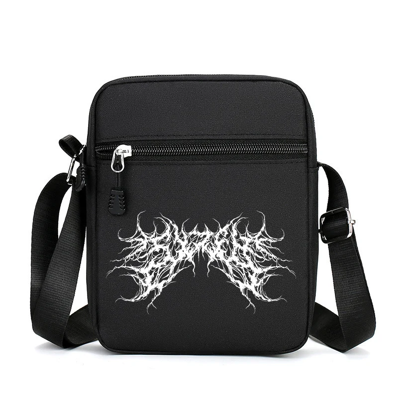 Personality Rune printed Crossbody bag large capacity men shoulder bag mobile phone bag portable outdoor storage Halloween gift