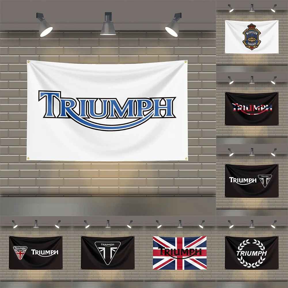 3x5 Ft T-Triumphs Racing  Flag Polyester Printed Cars Flags for Room Garage Decor